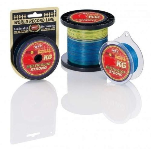 WFT KG STRONG Schnur geflochtene 600m 0,25mm 39kg, Farbe:multicolor