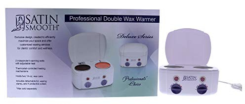 Satin Smooth Professional Double Wax Warmer Dual Waxing Pot Machine, White