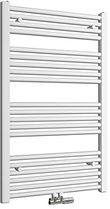 Heilmetz Badheizkörper 100 x 60cm Handtuchheizkörper Weiß 498W Handtuchtrockner Mittelanschluss Unten Handtuchheizkörper Handtuchwärmer Leistung Heizkörper bad trocknen Einlaggig gerade