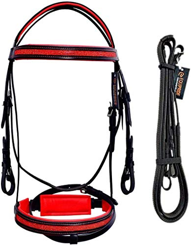 Equipride Stirnband mit Strasssteinen, gebogene Form, Rot