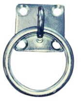 Anbindering | Anbinden Pferd, Rinder | Befestigungshaken zum Schrauben | Augplatte Edelstahl massiv (2X Anbindering)