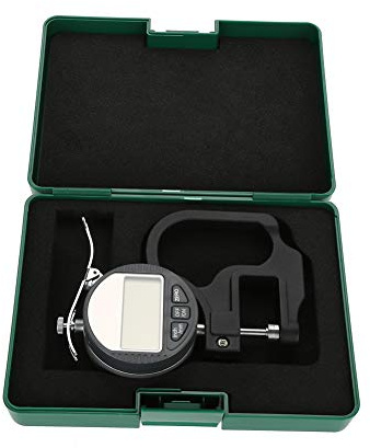 Spessimetro digitale, misuratore di spessore del panno in pelle con display digitale, gamma 0-12,7 mm 0,01 mm, per misurare lo spessore di pelle, carta, stoffa