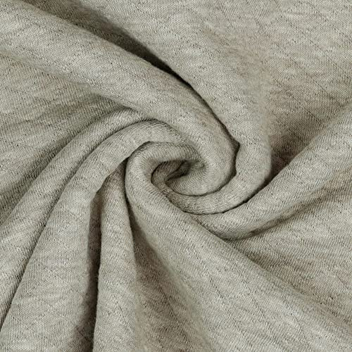 Steppjersey Waffeljersey Quilt Steppstoff | Ökotex | 50 x 150 cm | Meterware (taupe melange 018)