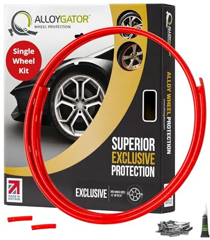 Perfil de Repuesto AlloyGator (Rojo) – Solo para 1 Llanta | Hasta 24” | Protección Contra Daños de Bordillos | Accesorio de Exterior sin Adhesivo