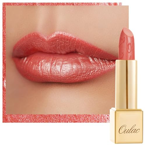 OULAC Metallic Shine Glitter Lipstick, Orange High Impact Lipcolor, Coral Lightweight Soft and Ultra Hydrating, Long Lasting, Vegan & Cruelty-Free, Full-Coverage Lip Color 4.3 g/0.15 Nemo Go Home(06)