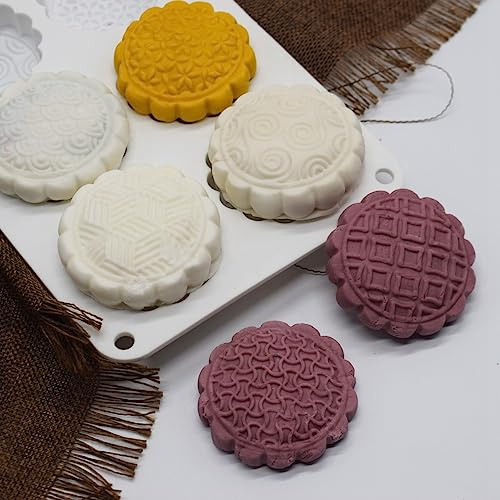 Silicone Mold for Cake DIY Baking Chocolate Eco-Friendly Cake Mold Candy Chocolate Cake Mould Baking DIY Kitchen Accessiories (Mooncake M_8.52 X5.8 X0.84 inch)