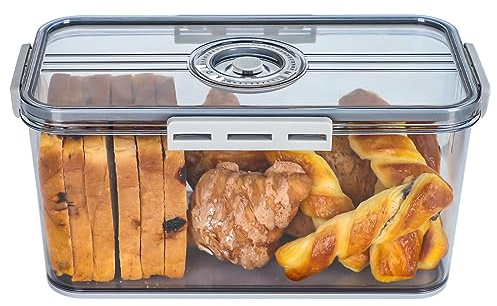 RISICULIS luftdichter Brotaufbewahrer mit Zeitaufzeichnung, ideal für selbstgemachtes Brot, Brötchen und Bagel