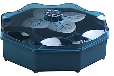 URFEDA Plateau à Collation avec Couvercle Candy, Boîte Rangement Distributeur Snacks, 5 Grilles Plateau Apéritif avec Couvercle, Boîte de Rangement en Forme de Fleur pour Snacks, Bonbons et Moix