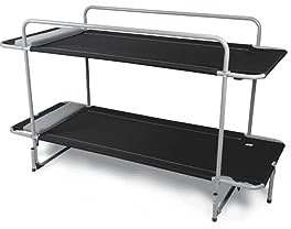 Dometic Bunkie Doppelstock-Feldbett Campingbett Gästeliege Reisebett Hochbett 178x70x108cm schwarz grau