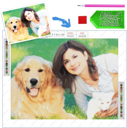 ARTULIO Diamond Painting Eigenes Foto - 30x40cm – 5D Diamant Painting Personalisiert