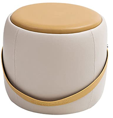 Gepolsterter Sitz, Beistelltisch, Fußhocker, Ottomane, Hocker, Sitz, Sofa, Ottomane, runder Würfel, Ledersofa, Hocker, niedriger Hocker, Heim-Schuhwechselhocker, runder Kinderhocker, Bank, W