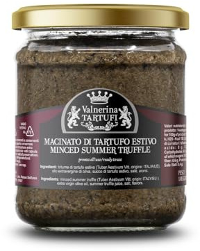 Valnerina Tartufi Truffe Noire D'été Broyée Pot 180 Gr | Naturelle, Artisanale et Italienne Conservée Dans De L'huile D'olive Extra Vierge Evo