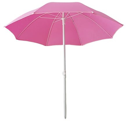 Sljovexity Sonnenschirm Terrasse Tragbar Ø 160 Cm, Gartenschirm Leicht Mit 8 Rippen, Strandschirm Rund Höhenverstellbar, Für Balkon, Rasen, Hinterhof, Veranda, Freibad, Außenbereich, Schwimmbad
