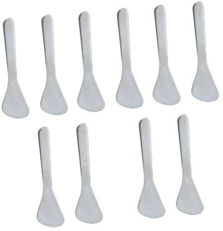 Didiseaon 10 Pezzi Cucchiaio Di Crema Per Gli Occhi Paletta Per Crema Per Gli Occhi Cucchiai Di Crema Per Il Viso Massaggio Agli Occhi Spatola Facciale Massaggio Oculare Acciaio Inossidabile