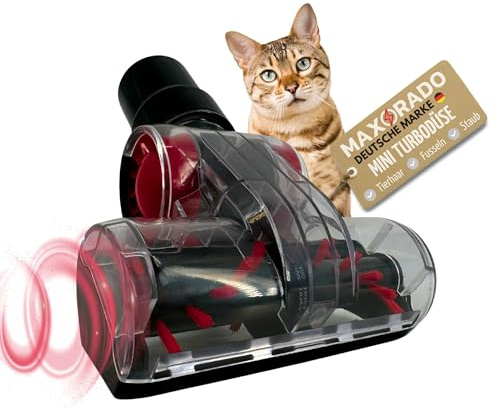 TronicXL Mini turboborste för djurhår ludd dammsugare 32 mm 35 mm munstycke djurhår borstmunstycke munstycke tillbehör kompatibel med Bosch Siemens Kärcher Philips Hyla reservdel