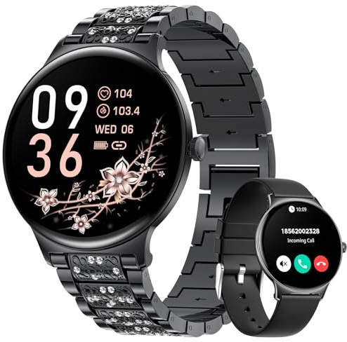 LIGE Montre Connectée Femme avec Appel Bluetooth, Smartwatch IP68 avec Fonction Féminine, Fitness Activity Tracker 120+ Modes Sport/Fréquence Cardiaque/Sommeil/SpO2 Montre Connectée pour Android iOS