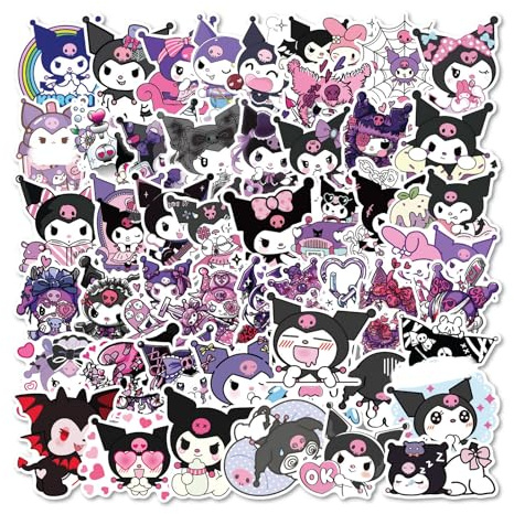 Krilucly Kawaii Anime & Cartoon Aufkleber, 50 Stück, Multicolor, Kunststoff, für Kinder & Jugendliche, Laptop, Skateboard, Fahrrad, Sammelalbum