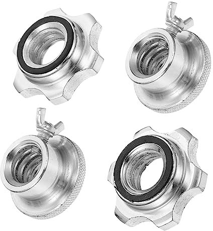 MUSISALY 4pcs Dumbbell Bar Accessories Hex Dumbbell Handle Barbell Nut Collar Buckle