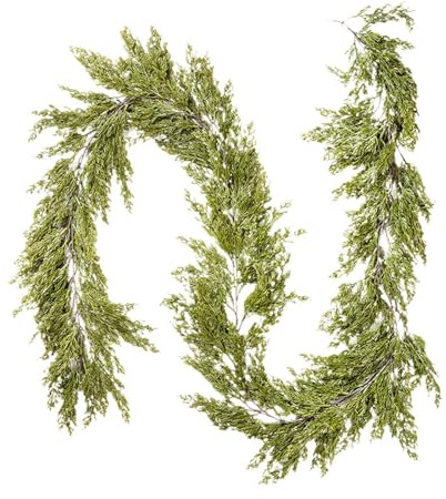 FLCPJGV Artificial Cypress Leaf Vine for Christmas Wall and Window Decoration, Multi, 180cm