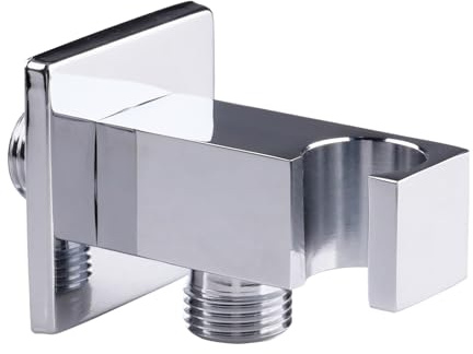 suaywo Brauseanschlussbogen Handbrausehalter für Handbrause | Wandanschlussbogen mit Brausehalter Halterung Wandhalter Brauseanschlussbogen mit Halter 1/2 Zoll Universal