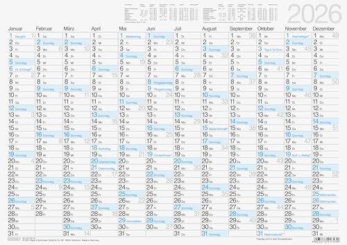 BRUNNEN Tafelkalender 2026 | A3 quer