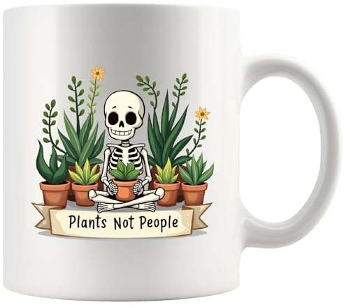 Panvola Plants Not People Gardening Gifts Plant Lover Gifts Gardener Garden Lover Mom Dad Grandma Grandpa Novelty Drinkware Ceramic Mug 11 oz