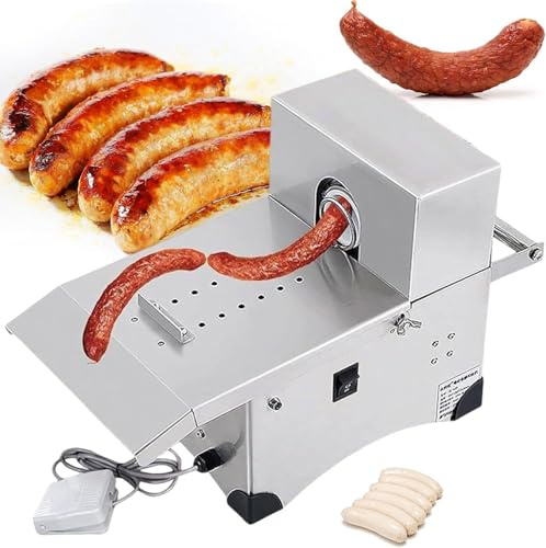 Macchina automatica per legare le salsicce,Annodatrice elettrica per legare salsicce, Acciaio inossidabile,Insaccatrice,2 modalità,Lunghezza regolabile