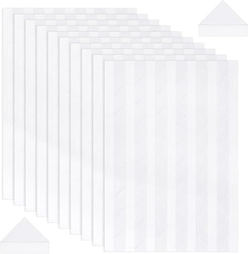1224PCS Photo Corners - Scrapbook Photo Corners - Self Adhesive Clear Stickers - Photo Mounting Corners - Album DIY Journal Decoration (Transparent)