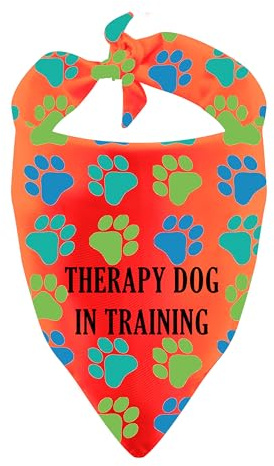 Therapie-Hundehalstuch, für Training, Haustier-Schal, Geschenk für Arbeitshunde (Therapiehund)