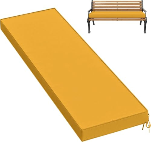 WLXFF Cojines para Banco, CojíN Banco 5cm Grueso con Funda ExtraíBle Y Base Antideslizante, Cojines De Repuesto para Banco De Muebles De JardíN Exterior,No6,110X40X5CM