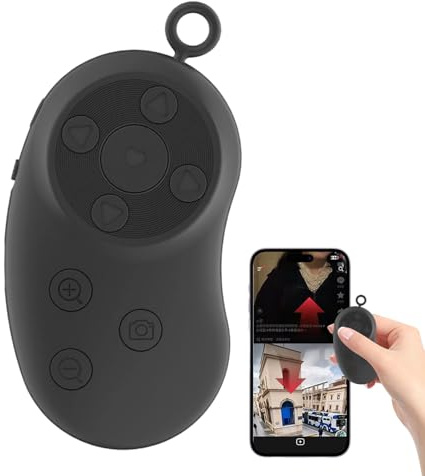 Weqizuerqi Disparador remoto de cámara, portátil inalámbrico tipo C, disparador de fotos recargable, cámara para smartphone, mando a distancia, para montar a caballo, viajes, conducción, camión