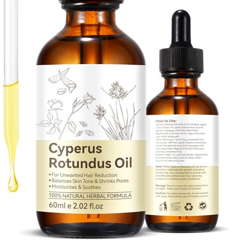 Tooffi Cyperus Rotundus Oil,Natural Cyperus Rotundus Oil for Hair Removal,Cyprus Oil for Hair Removal,Natural for Reducing Body Hair Growth,Reduces Unwanted Hair Growth,Suitable for All Skin Types