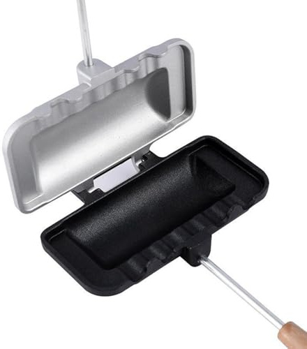 Violiica Sandwich Maker con piastra per colazione, uova, panini, hot dog - Cucina portatile 3-5 minuti, design in alluminio pressofuso, manico staccabile