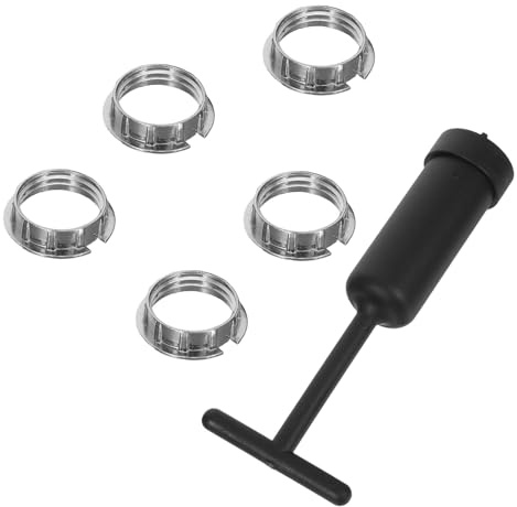 ARTSEWPLY Set 6 Anelli Portalampada Filettati G9 in Metallo con Chiave di Rimozione, Anelli di Ricambio per Sostituzione Paralume, Accessori per Lampade da Soffitto da Tavolo
