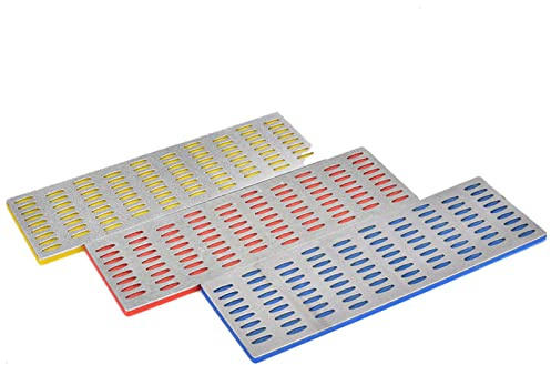 GYZOUKA Outil D'affûtage Diamant Robuste avec Grains Grossiers/moyens/fins, Pierres à Aiguiser Compactes et Portables pour Couteaux de Cuisine, Chefs et Amateurs
