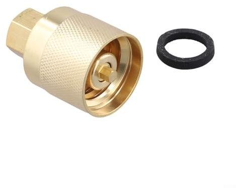 RE7141F Conector de propano para carretilla elevadora de 1 4 pulgadas para adaptador de tanque de GLP con arandela Conector de línea de combustible de carretilla elevadora de latón para tanques de 20
