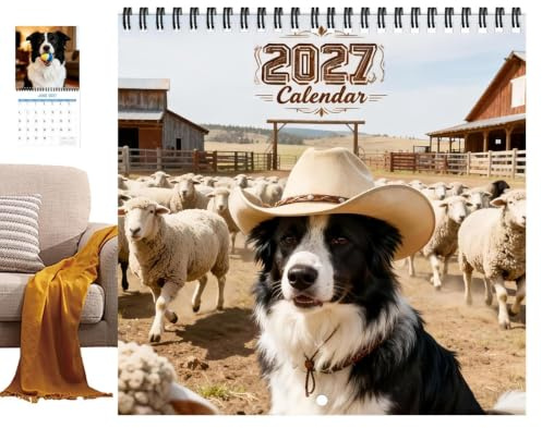 2027 Års Kalender Rolig Månadsplanerare med Humoristiska Hundillustrationer | 12-Månaders Kalender För såväl hundälskaren familjen, kontoret, skolan och