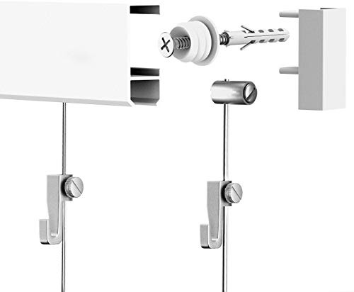 Leha 20m Bilderschiene Galerieschiene Bilderleiste Slider - Set 20Meter weiß