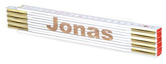 Zollstock Jonas mit Namensgravur personalisiert Geschenk