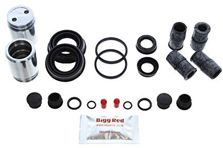 Bigg Red - Rear Brake Caliper Repair Seal Kit and Pistons - Compatible with, Vauxhall,