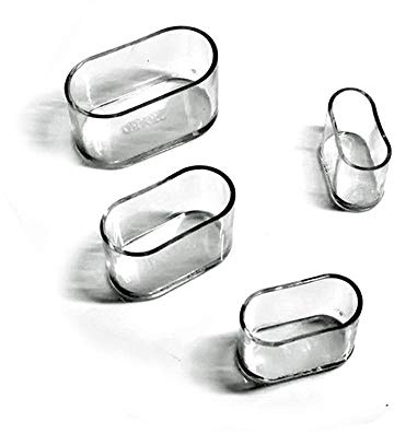 Coprigambe Sedia,Cuscinetti Piedi Ovali In Silicone Cuscini Tavolo Protezioni Graffi Sul Pavimento,8-24 pcs-Trasparente/24Pcs 15X30Mm