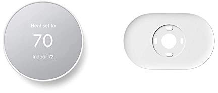 Google Nest Thermostat - Smart Thermostat for Home - Programmable Wifi Thermostat & Trim Kit - Made for the Nest Thermostat - Programmable Wifi Thermostat Accessory - Snow