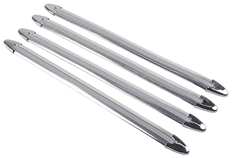 Protector parachoques trasero Protector parachoques trasero- Qiilu Auto Stoßstangenschutz, Silber Chrom Auto vorne hinten Stoßstangenschutz Eckschutz Kratzaufkleber HNH stoßstangenschutz