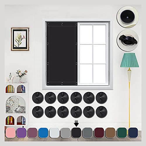 AIYOUVM Sonnenschutz dachfenster 96x93cm Verdunkeln Sie den Raum, Sonnenschutz Dachfenster Saugnapf Plissee Dachfenster Ohne Bohren für Beliebige Fenster