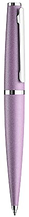 Otto Hutt 001-11367 - Kugelschreiber Design 06, mit hochwertiger Beschichtung und glänzender Oberfläche in der Farbe Lavendel Violett - mit Großraummine M, blau, Mehrfarbig