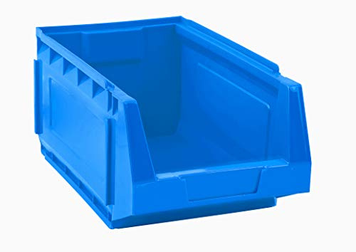 Set 7 contenitori in PEHD a bocca di lupo L 212 x H 165 x P 345 - Blu