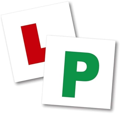 4 x Magnetic L & P Plates Learner New Driver Exterior Car Secure Safe Sign