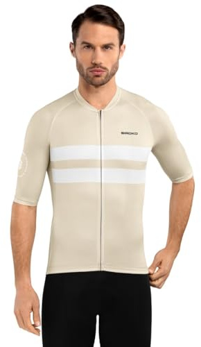 SIROKO - Sommer-Radtrikot M3 Swift - L - Beige/Weiß