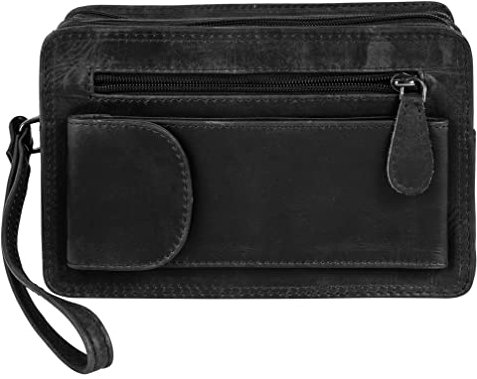 Bagan Handgelenktasche Echt Leder schwarz Herren, Damen - 021703