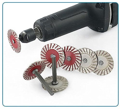 Dischi da taglio diamantati da 6 mm con mandrino per trapano Dretttmel, metallo, pietra, legno, utensili da taglio